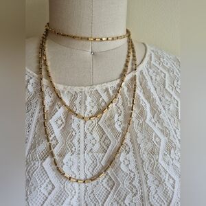 Vintage Vendome Goldtone Long Linked Chain Necklace